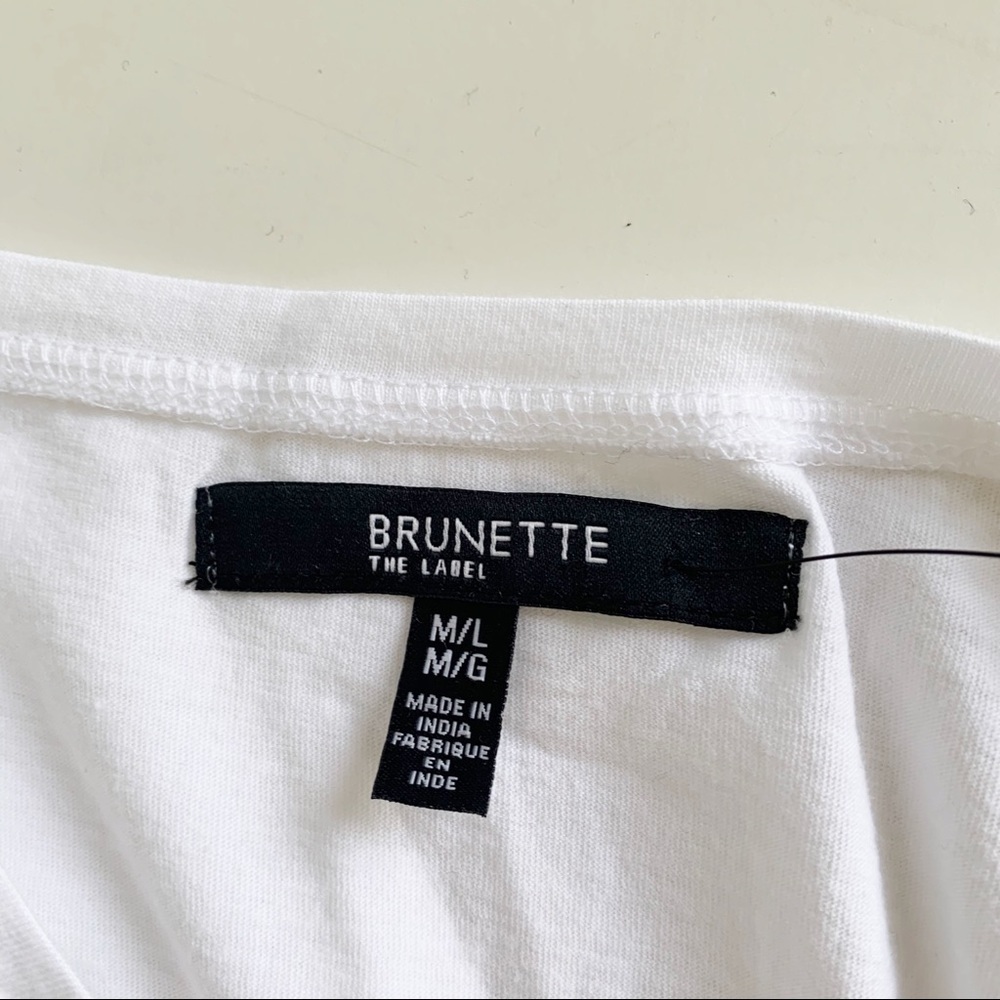 NWT Brunette the Label BLONDE Mattie White Tank - Picture 5 of 9